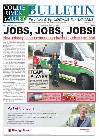 "Collie River Valley Bulletin, April 13, 2023" publication cover image