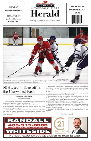 "Crowsnest Pass Herald - November 8" publication cover image