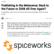 Screenshot of an article with the Spiceworks logo at the bottom